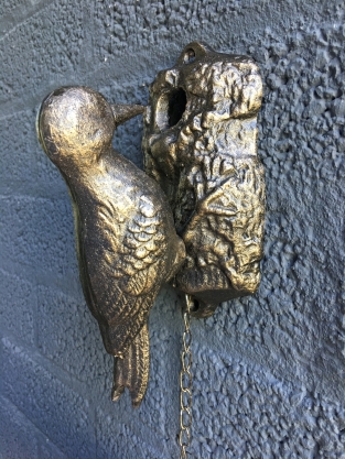 Door knocker Woodpecker - Bronze - Metal